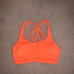 Orange lululemon sports bra